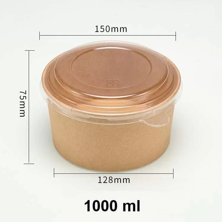 Bát giấy kraft nâu 1000ml