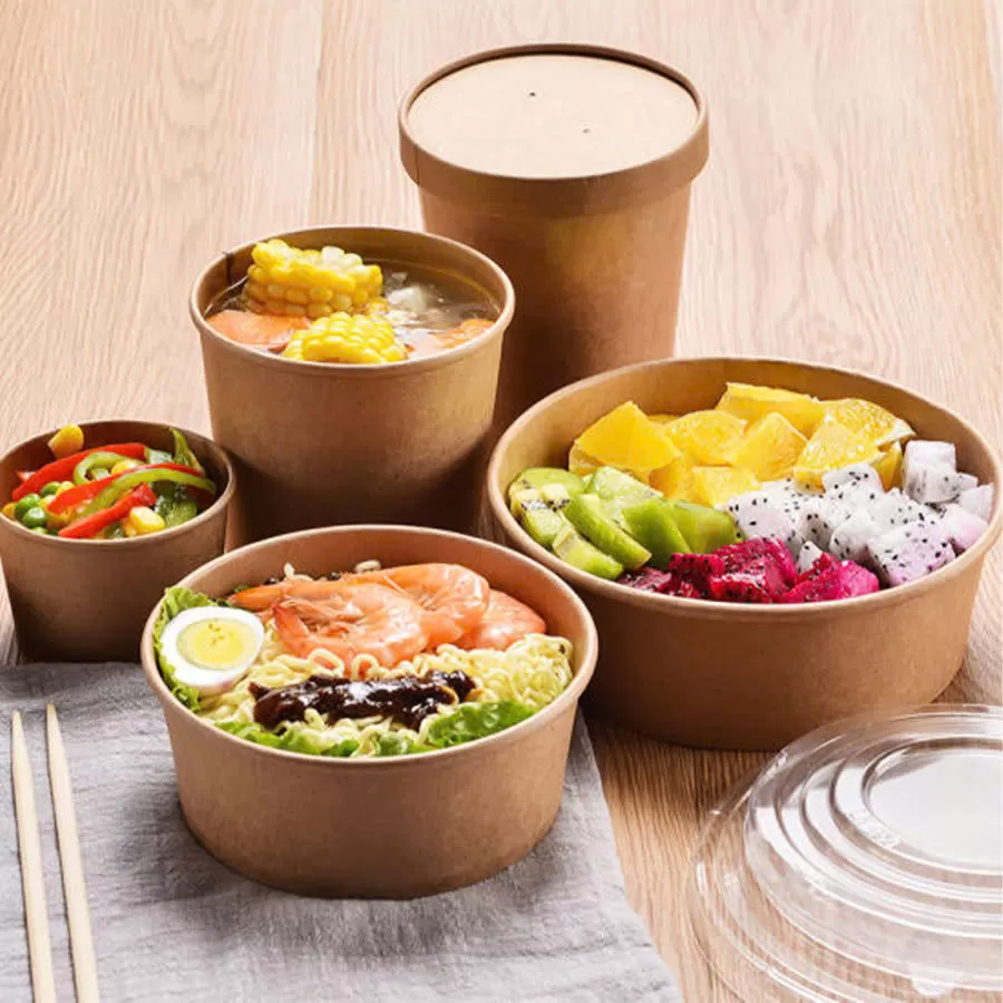 Bát giấy kraft nâu 1000ml